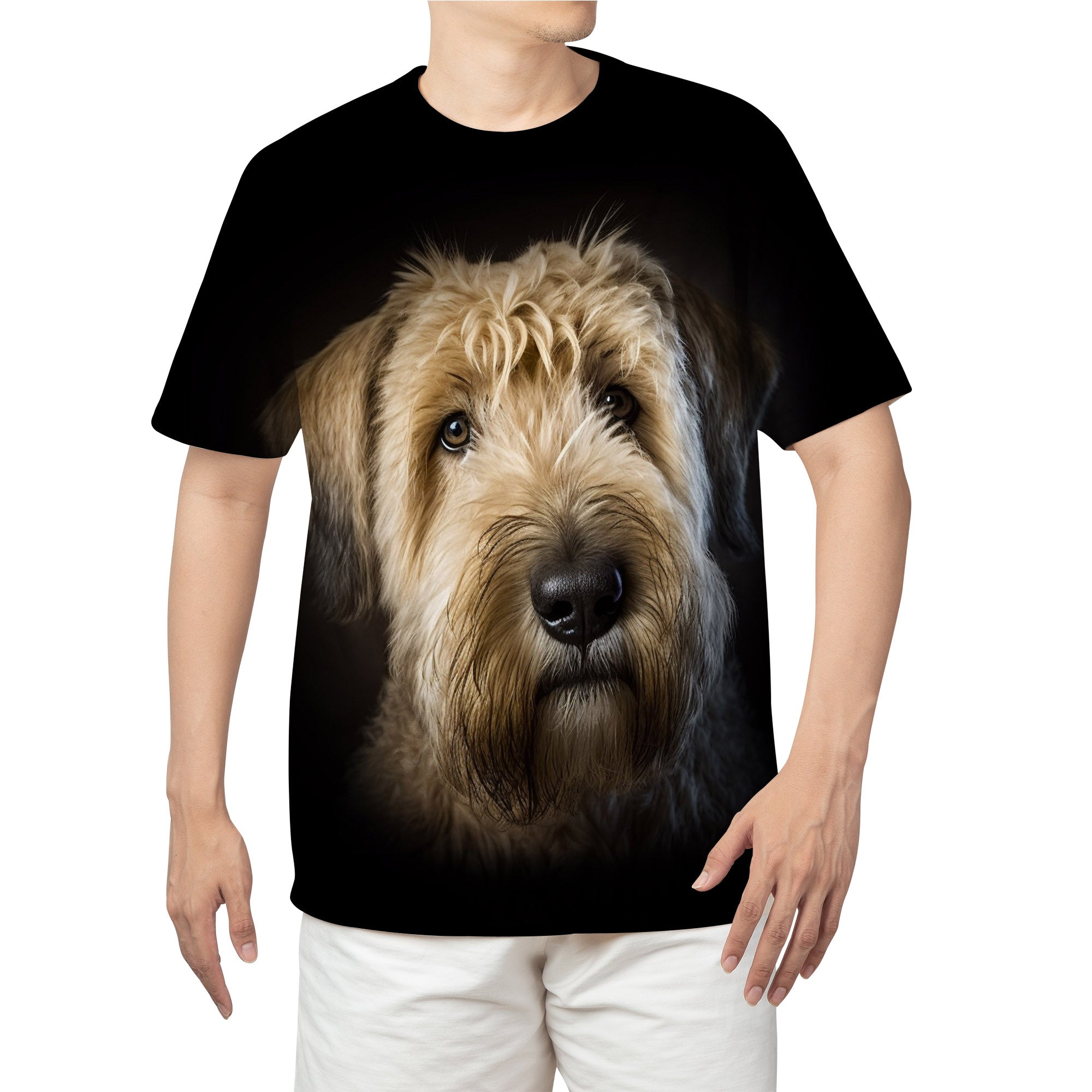 Soft-coated Wheaten Terrier Dog 3D Face Premium T-shirt V037 – Dog so cute